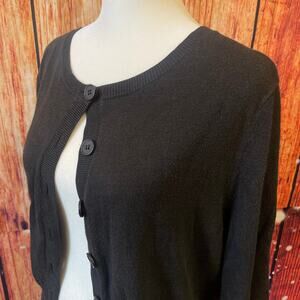 Torrid black cotton crop cardigan size 1X 14/16 button up classic plus